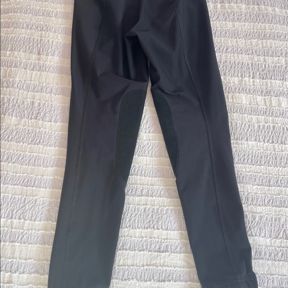 2 pairs of Irideon riding tights (khaki and black) 1 pair black devonaire tights - Picture 3 of 10